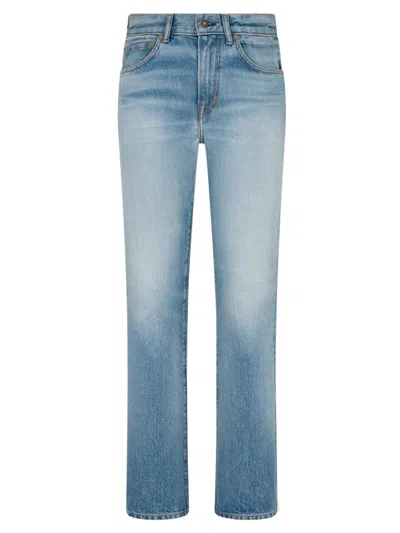 Tom Ford Straight Fit Denim Jeans In Blue