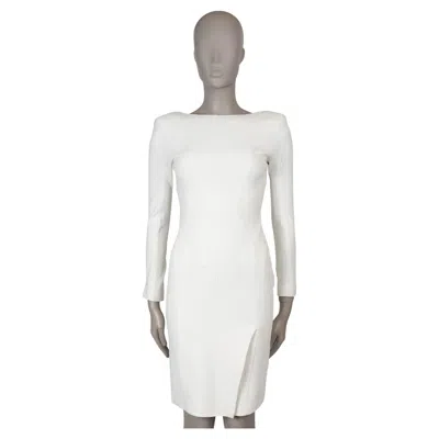 Pre-owned Tom Ford Tom Frod White Viscose Open Back Crepe Cocktail Dress 38 Xs