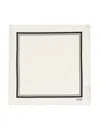 Tom Ford Square-print Pocket Scarf In White