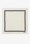 Tom Ford Square-print Pocket Scarf In Cream