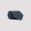 Tom Ford Silk Tie With Textured Pattern In Blue