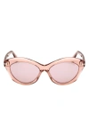 TOM FORD TONI 55MM OVAL SUNGLASSES