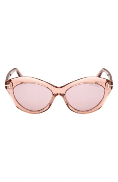 Tom Ford Toni 55mm Oval Sunglasses In Pink