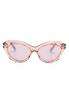 Tom Ford Toni 55mm Oval Sunglasses In Rosa