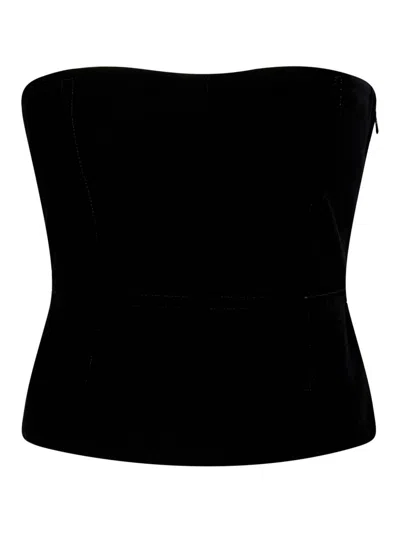 Tom Ford Black Velvet Strapless Corset