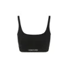 Tom Ford Midnight Blue Velvet U-neck Top With Logo Underband In Black