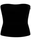 Tom Ford Velvet Strapless Top Fitted Silhouette In Black