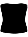 Tom Ford Velvet Strapless Top Fitted Silhouette In Black
