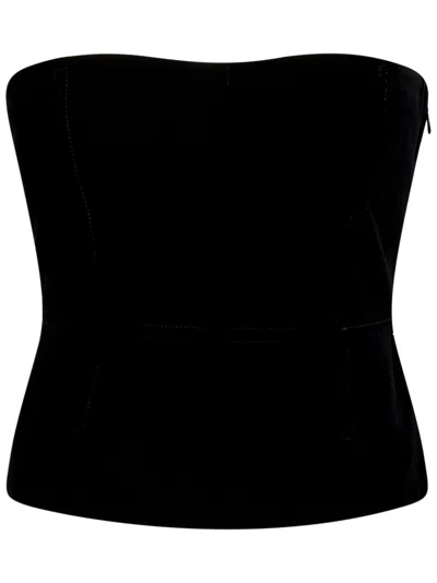 Tom Ford Women's Viscose Velvet Corset Top In Blue