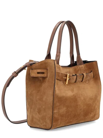 Tom Ford Top Handle Bag In Brown