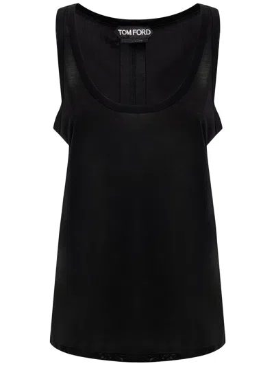 Tom Ford Top In Black Silk  In Nero