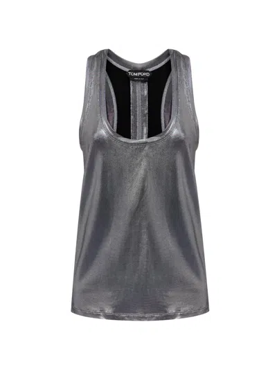 Tom Ford Top In Silver  In Argento