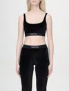 Tom Ford Stretch Lustrous Velour Signature Bralette Clothing In Black