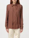 Tom Ford Twill Shirt In Brown