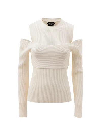 Tom Ford Top Two Pieces In Knitwear White
