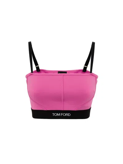 Tom Ford Top Underwear Woman With Spalline - Pink In Multi