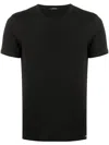 Tom Ford Black Stretch Cotton Crew Neck T-shirt In Black