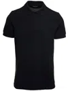 Tom Ford Black Short-sleeves Polo In Cotton Piquet Jersey Man In Black