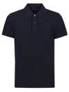 Tom Ford Black Short-sleeves Polo In Cotton Piquet Jersey Man In Blue