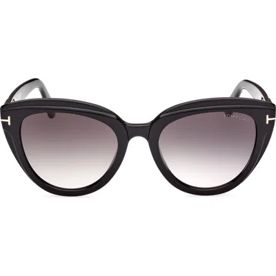 Tom Ford Tori 53mm Cat Eye Sunglasses In Black