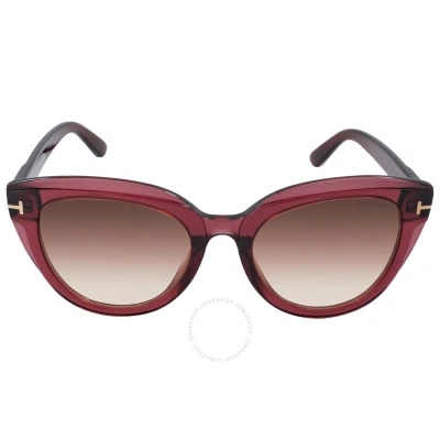 Tom Ford Tori Bordeaux Gradient Cat Eye Ladies Sunglasses Ft0938 69t 53