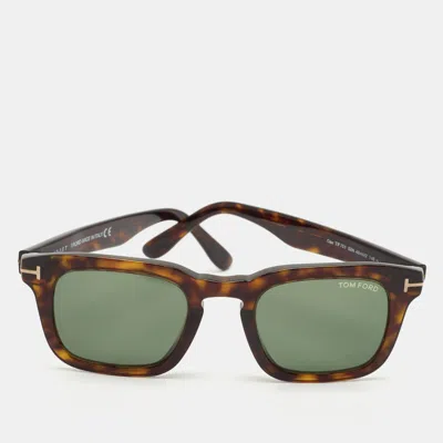 Pre-owned Tom Ford Tortoise Brown Tf751 Dax Square Sunglasses