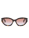 Tom Ford Tortoiseshell Cat-eye Frame Sunglasses In Brown