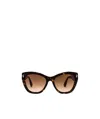 Tom Ford Tortoiseshell-effect Cat-eye Sunglasses In Black