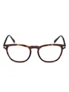 Tom Ford 49mm Round Blue Light Blocking Optical Glasses