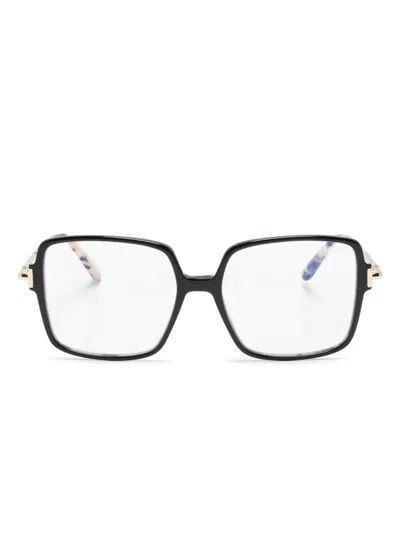 Tom Ford Tortoiseshell-effect Square-frame Glasses In Black