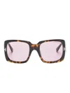 Tom Ford Tortoiseshell-effect Square-frame Sunglasses In Braun