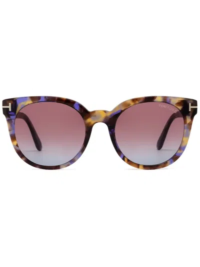 Tom Ford Tortoiseshell-effect Square Sunglasses In Brown