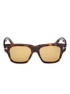 Tom Ford Tortoiseshell-frame Square Sunglasses In Brown