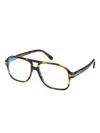 Tom Ford Tortoiseshell Navigator-frame Glasses In Brown