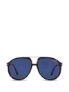Tom Ford Tortoiseshell Oversized Sunglasses In Green