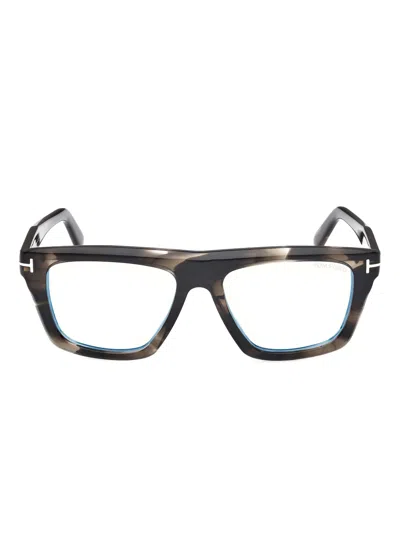 Tom Ford Tortoiseshell Square-frame Glasses In Multi