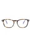 Tom Ford Tortoiseshell Square-frame Glasses In Brown