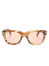 Tom Ford Tortoiseshell Square-frame Sunglasses In Brown