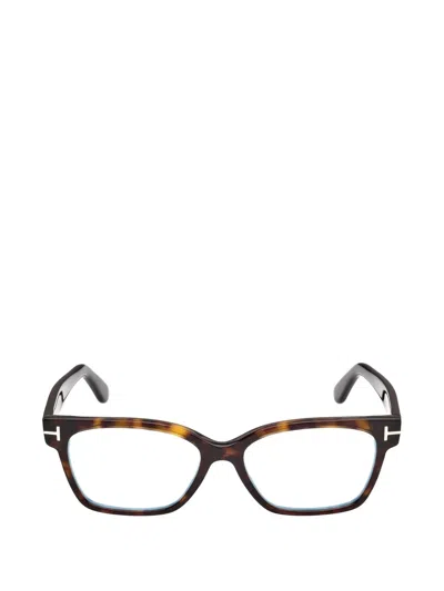 Tom Ford Tortoiseshell-effect Cat-eye Glasses In Brown
