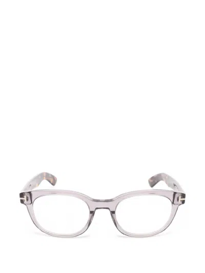 Pre-owned Tom Ford Tortoiseshell-effect Glasses In Grey