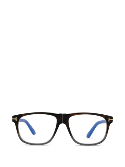 Tom Ford Tortoiseshell-effect Rectangle-frame Glasses In White