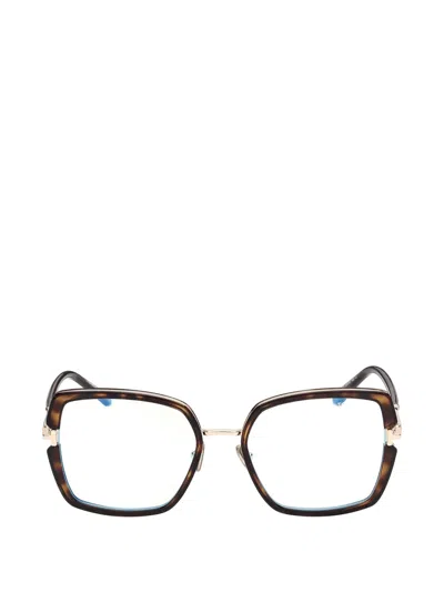 Tom Ford Tortoiseshell-effect Square-frame Glasses In Brown