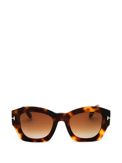 Tom Ford Tortoiseshell-effect Sunglasses In Brown