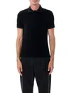 Tom Ford Towelling Polo Shirt In Black