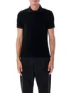 Tom Ford Towelling Polo Shirt In Black