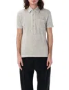 Tom Ford Toweling Polo Chest Pocket In Light Grey