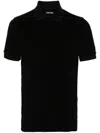 Tom Ford Towelling-finish Polo Shirt In 黑色