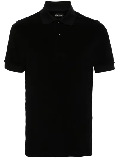 TOM FORD TOWELLING COTTON-BLEND POLO SHIRT