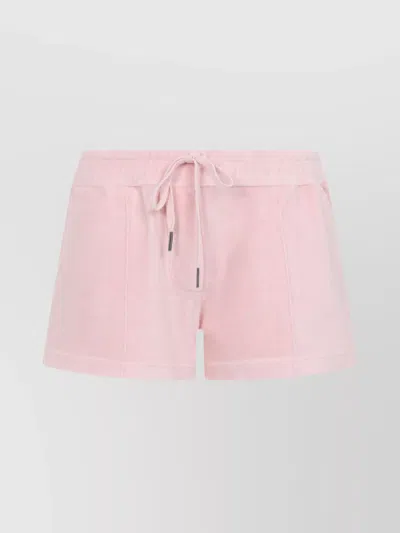 Tom Ford Towelling Cotton Blend Shorts In Pink