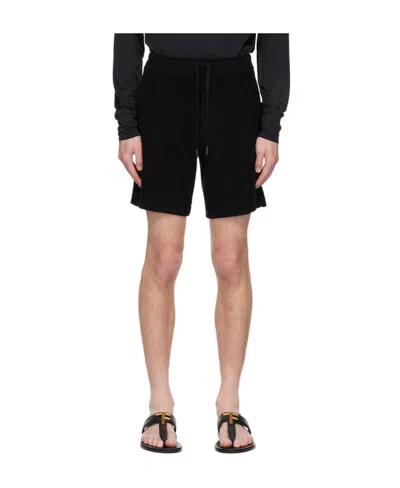 Tom Ford Towelling-finish Deck Shorts In Black